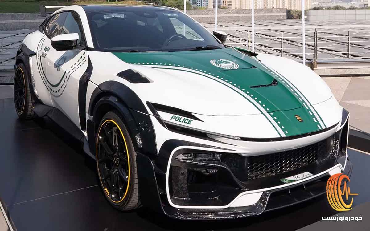 فراری پورسانگوئه منصوری ماشین پلیس دبی