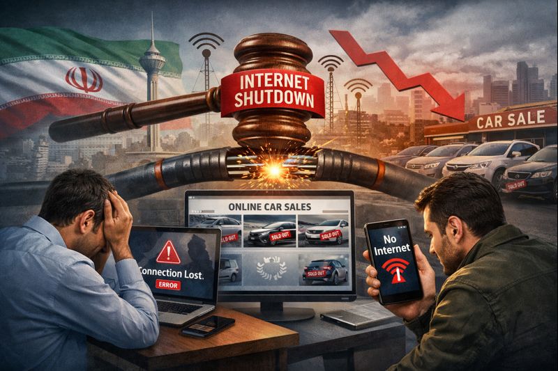 قطعی اینترنت و معاملات خودرو